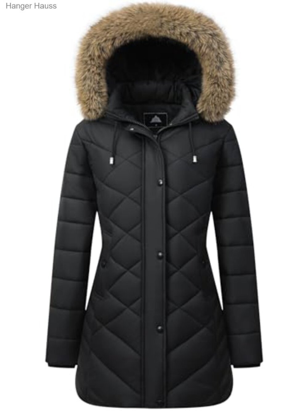 Pufflady Women's Long Quilted Puffer Jacket Waterproof Winter